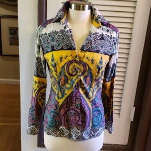 ETRO Sz 42 Long Sleeves Blouse